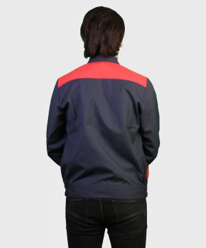 کاپشن کار سورمه ای قرمز