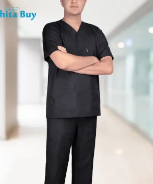 ست اتاق عمل مردانه بدون کلاه رنگ مشکی