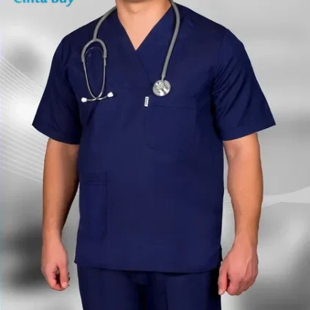 ست سورمه ای اتاق عمل مردانه مدل اسکراب