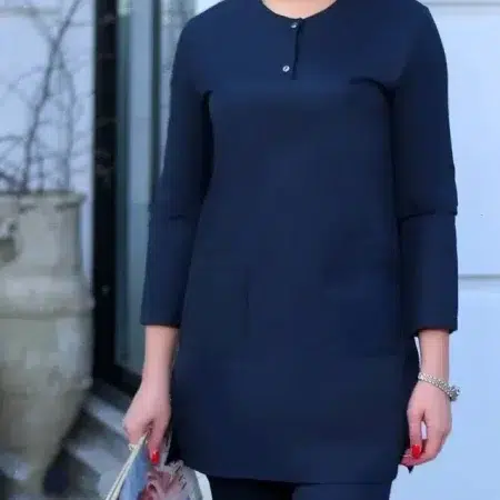 اسکراب زنانه مدل مارال رنگ سورمه ای