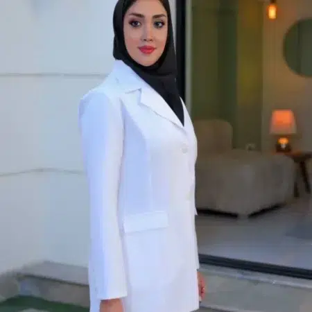 کت سفید زنانه مدل پروانه
