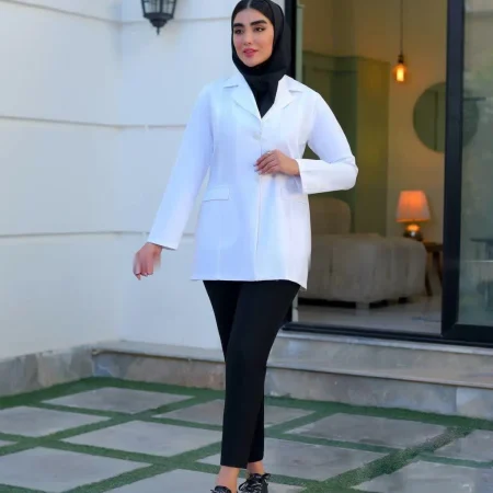 کت سفید زنانه مدل پروانه 2