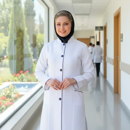 روپوش پزشکی زنانه مدل دلارام