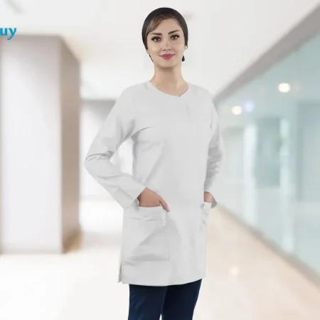 روپوش پزشکی زنانه جلوبسته مدل سحر