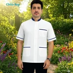 روپوش رستورانی مردانه مدل نوار سورمه ای