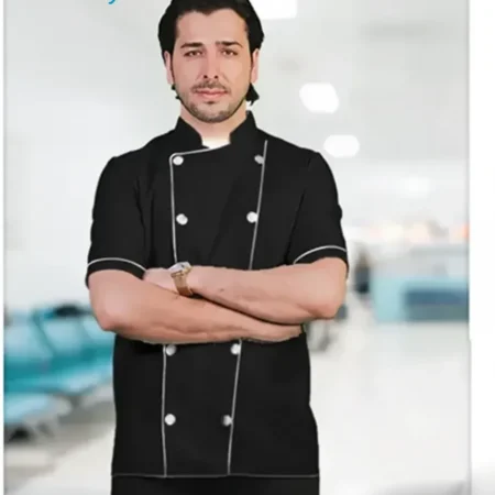 روپوش آشپزی مردانه مدل پارسا رنگ مشکی