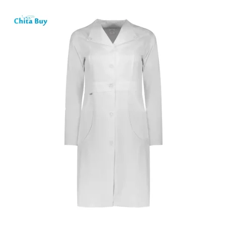 روپوش پزشکی مدل نیم یقه از روبرو