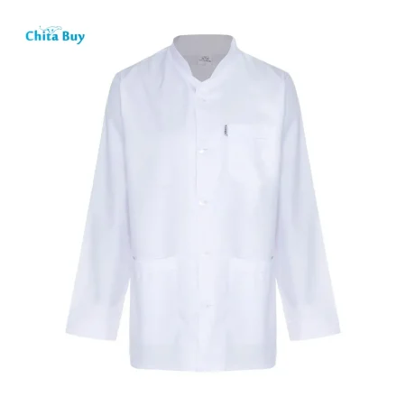 روپوش سفید ساده یقه دیپلمات کجراه