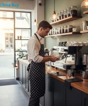 پیش بند خالدار پارچه کجراه